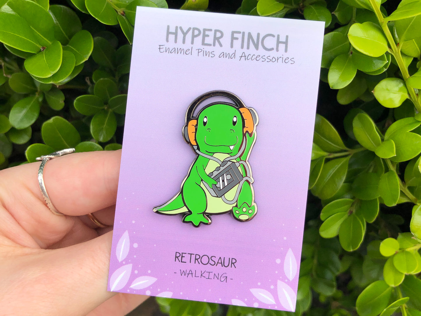 Retrosaur Walking Enamel Pin