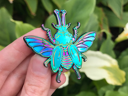 Rainbow Stag Beetle Pin