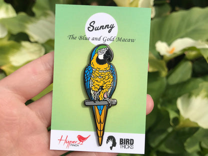 Sunny The Blue and Gold Macaw Enamel Pin