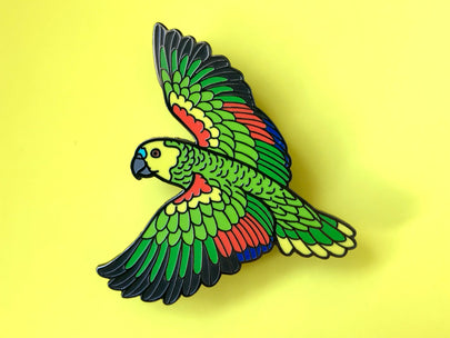 Storm the Blue Fronted Amazon Enamel Pin
