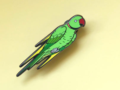 Touché the Indian Ringneck Enamel Pin