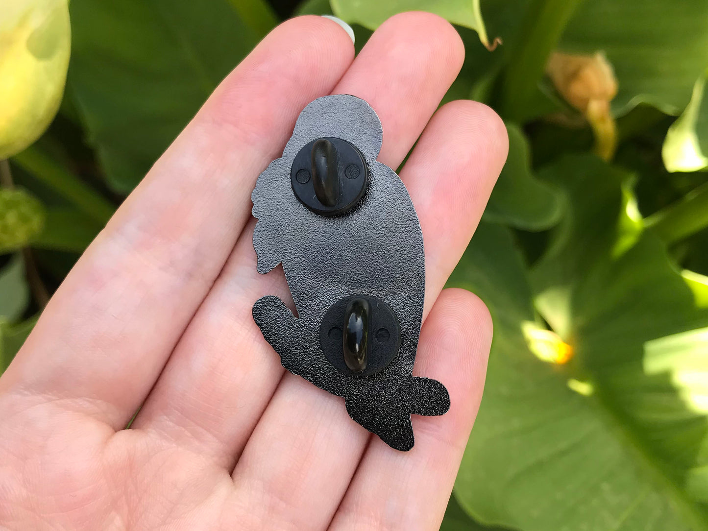 Bean the Congo African Grey Enamel Pin