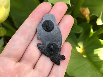Bean the Congo African Grey Enamel Pin