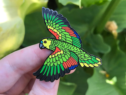 Storm the Blue Fronted Amazon Enamel Pin