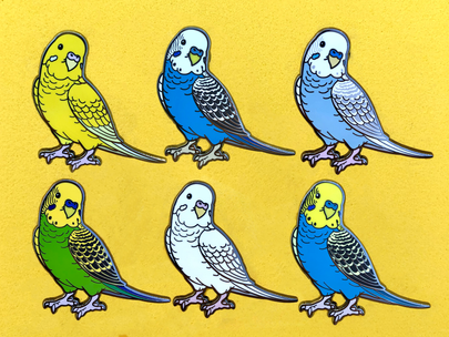 Budgerigar Enamel Pin