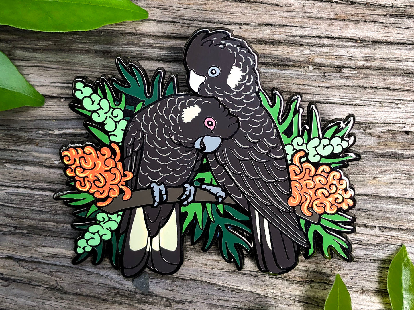 Carnaby’s / Short-billed Black Cockatoos Enamel Pin
