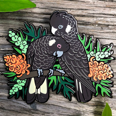 Carnaby’s / Short-billed Black Cockatoos Enamel Pin
