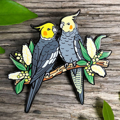 Cockatiels Enamel Pin