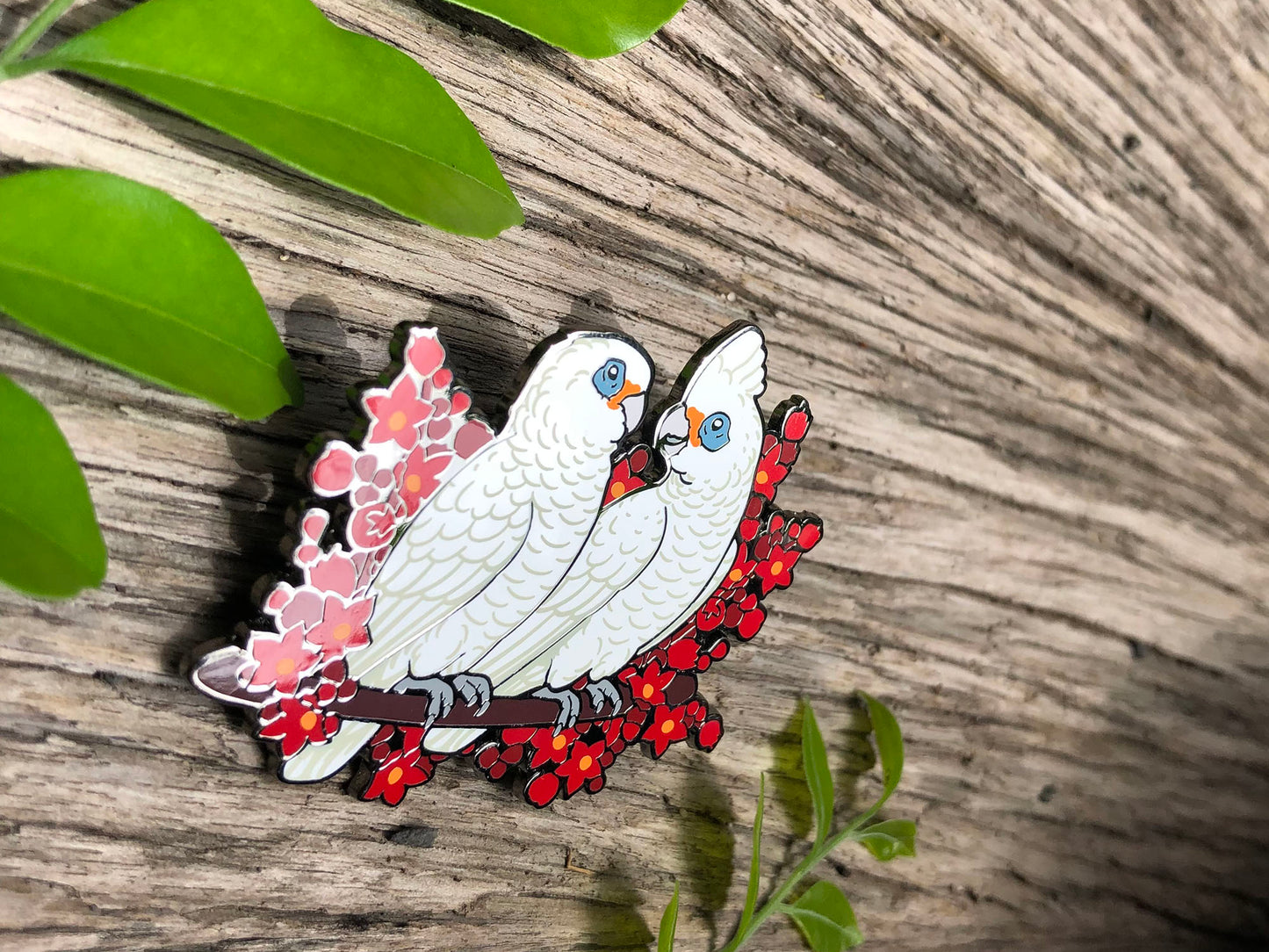 Little Corellas Enamel Pin