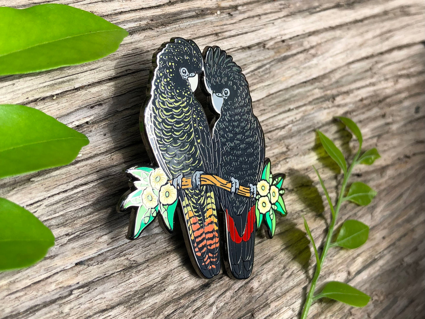 Red-tailed Black Cockatoos Enamel Pin