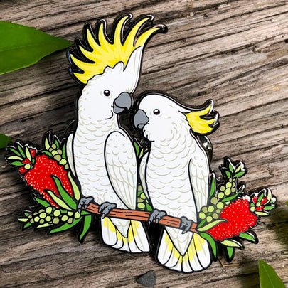 Sulphur-crested Cockatoos Enamel Pin
