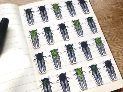 Mixed Cicada Mini Sticker Pack (20 pack)