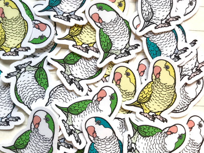 Mixed Quaker Parrot Mini Sticker Pack (20 pack)
