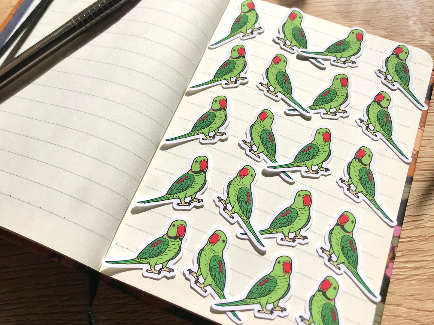 Mixed Alexandrine Parakeet Mini Sticker Pack (20 pack)