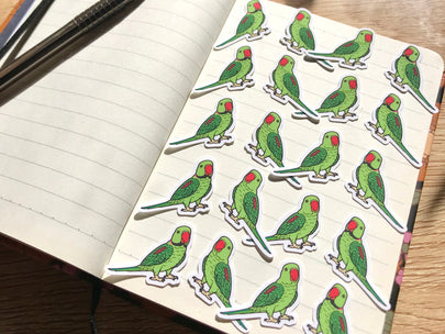 Mixed Alexandrine Parakeet Mini Sticker Pack (20 pack)