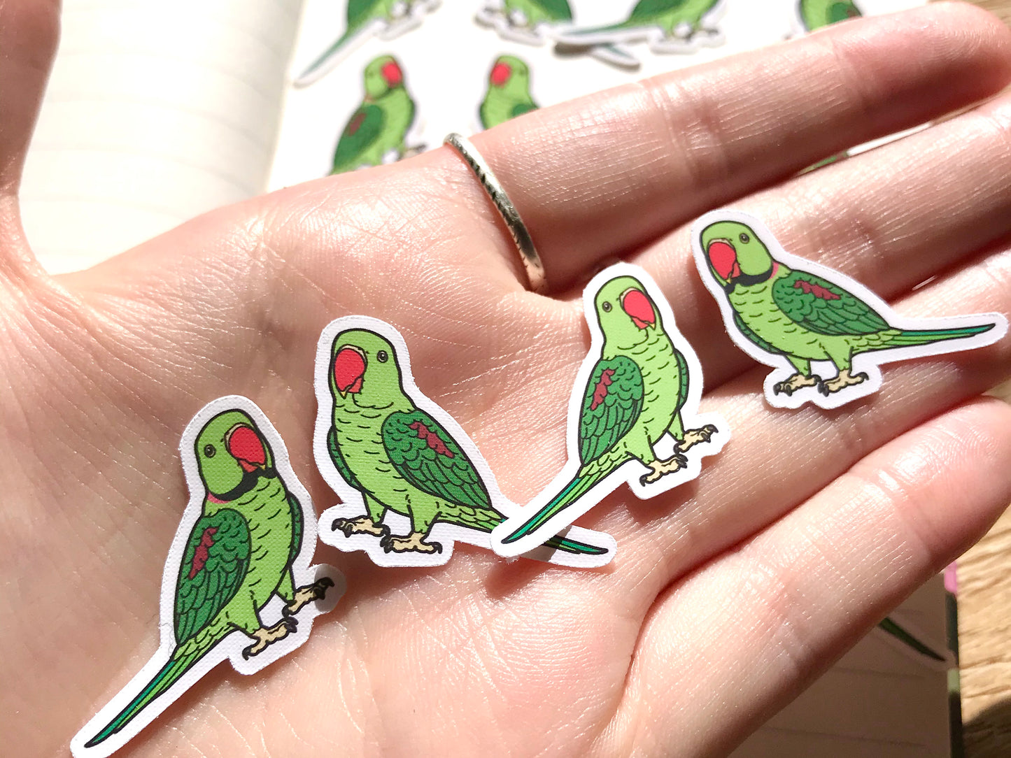 Mixed Alexandrine Parakeet Mini Sticker Pack (20 pack)