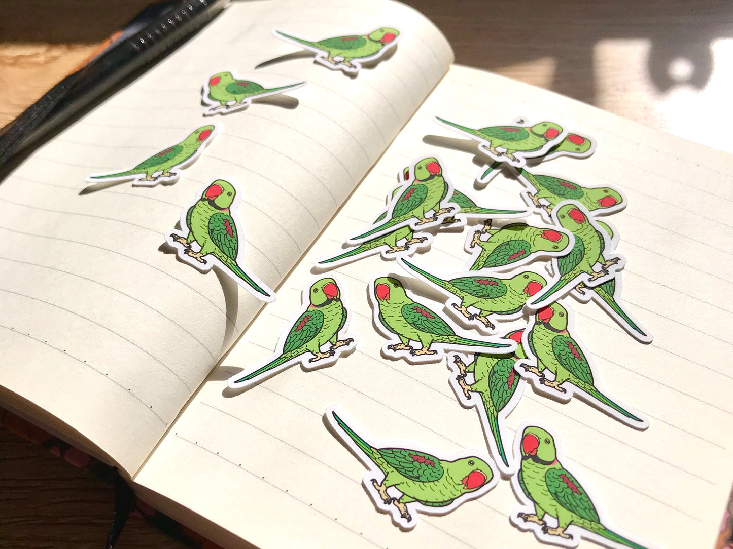 Mixed Alexandrine Parakeet Mini Sticker Pack (20 pack)