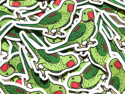 Mixed Alexandrine Parakeet Mini Sticker Pack (20 pack)