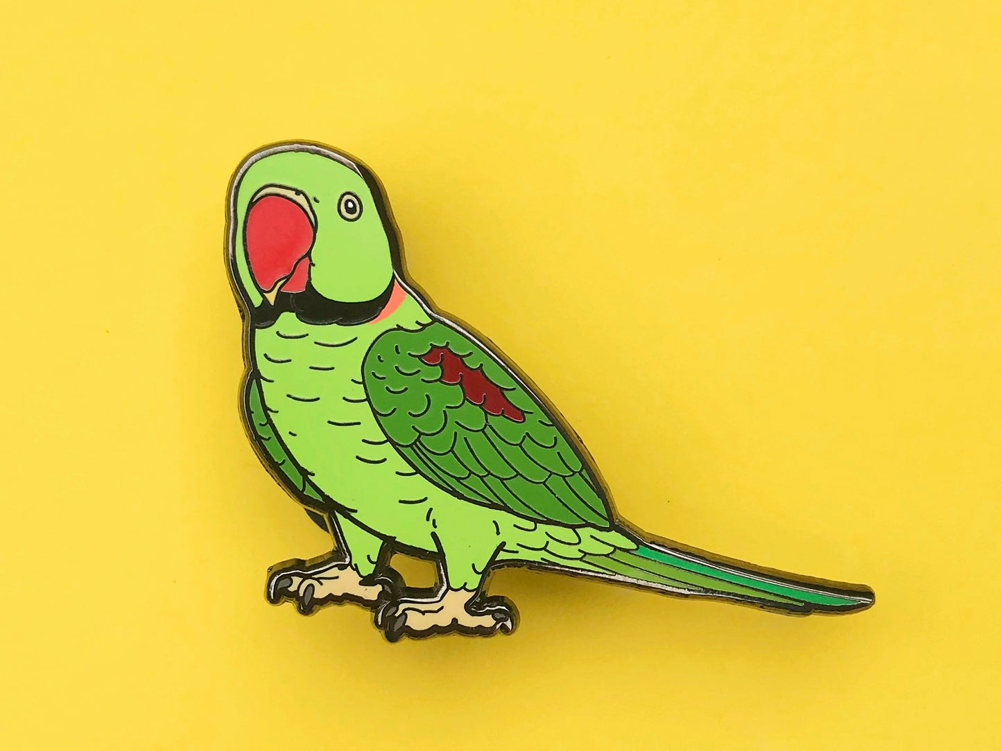 Alexandrine Parakeet Enamel Pin
