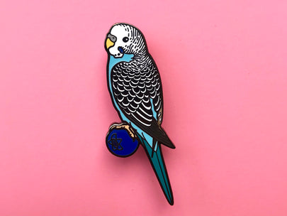 Blueberry The Budgerigar Enamel Pin