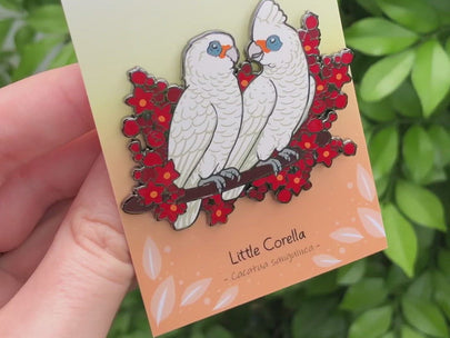 Little Corellas Enamel Pin