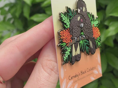Carnaby’s / Short-billed Black Cockatoos Enamel Pin