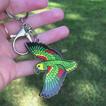 Storm the Blue-fronted Amazon Keychain
