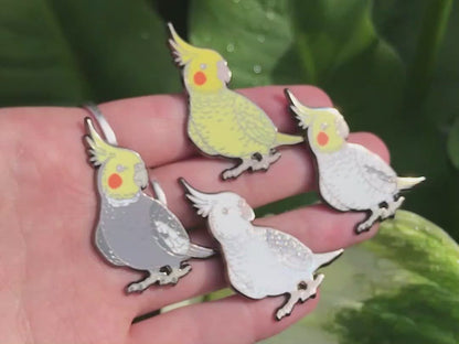Cockatiel Enamel Pin
