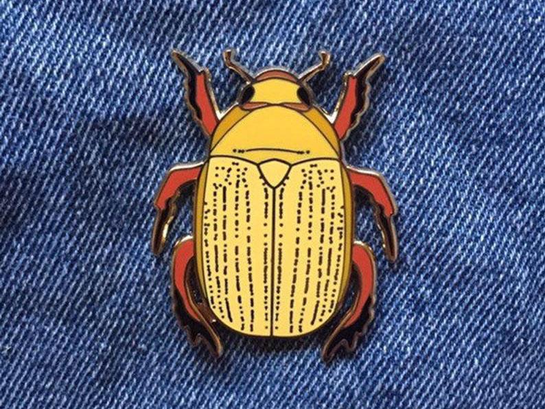Christmas Beetle Enamel Pin