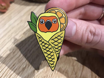 Citrus Conure I-Screams Enamel Pin