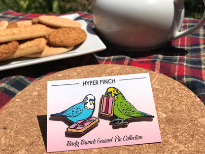 Budgie Bickie Break Enamel Pin Set
