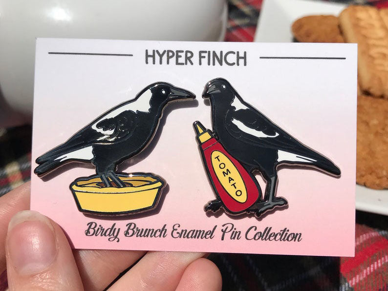 Magpie Pie Time Enamel Pin Set