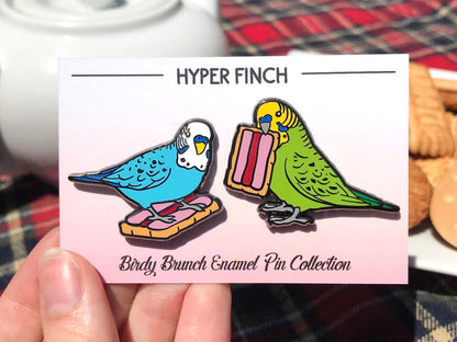 Budgie Bickie Break Enamel Pin Set