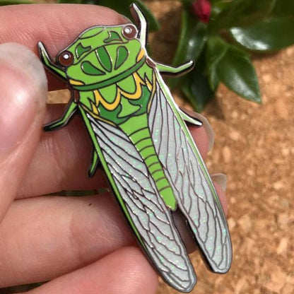 Green Grocer Cicada Enamel Pin