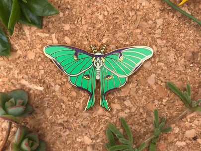 Luna Moth Hard Enamel Pin