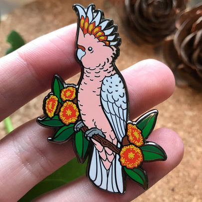 Pink Cockatoo Enamel Pin