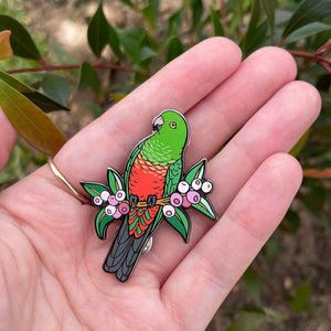 Australian King Parrot (Female) Enamel Pin