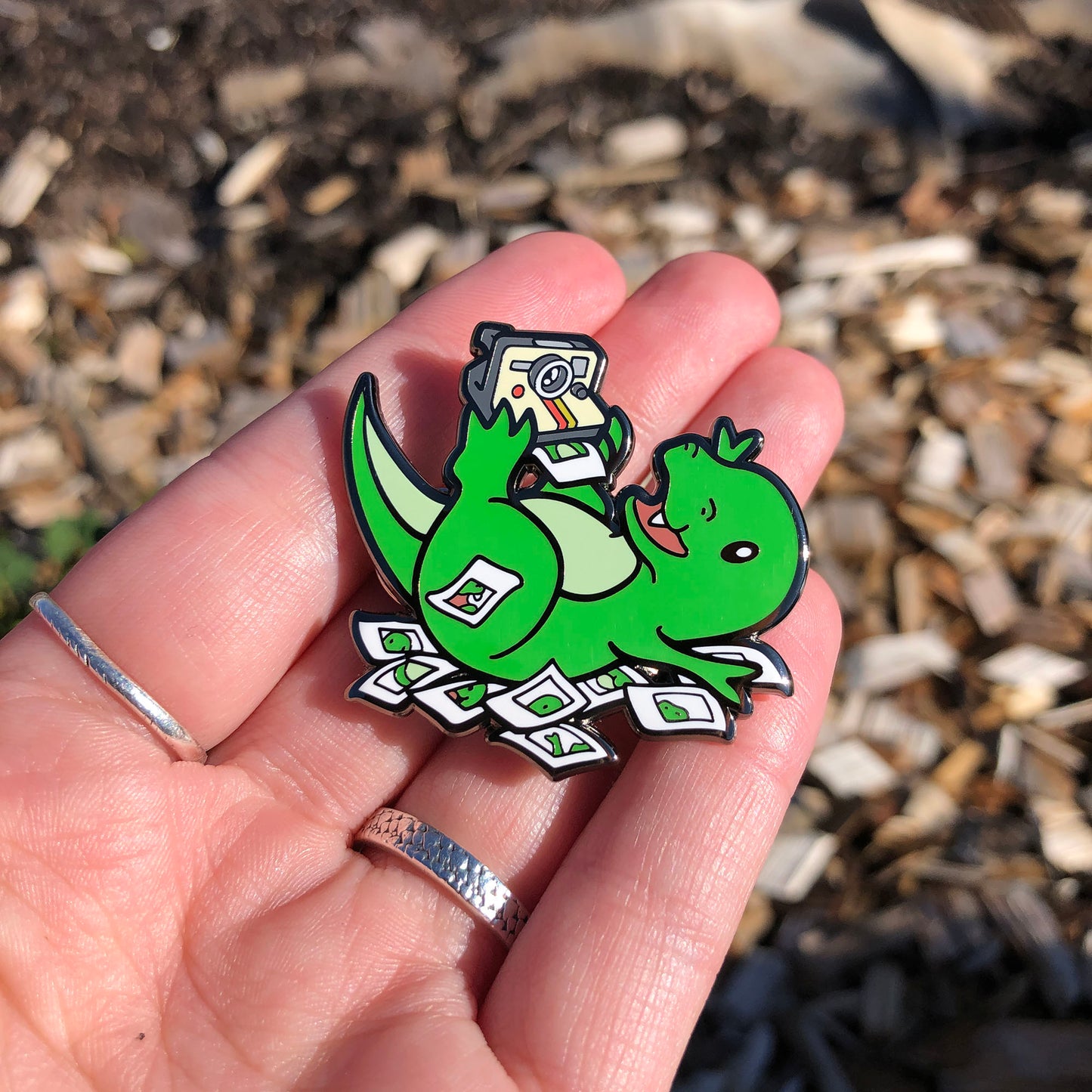 Retrosur Photographing Enamel Pin