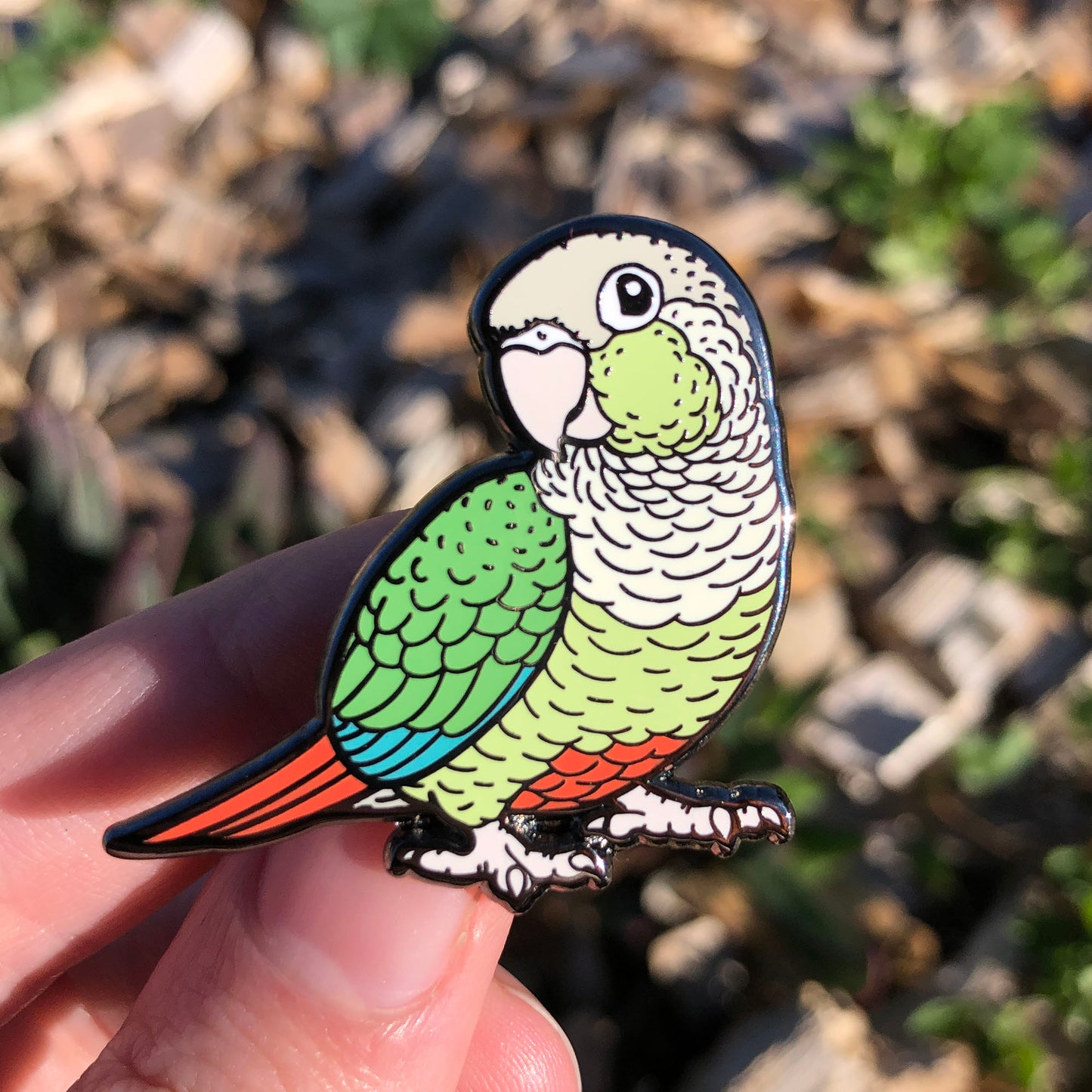 Green-cheeked Conure Enamel Pin