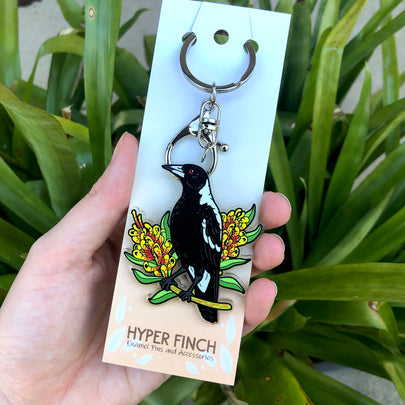 Australian Magpie Keychain