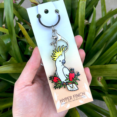 Sulphur Crested Cockatoo Keychain