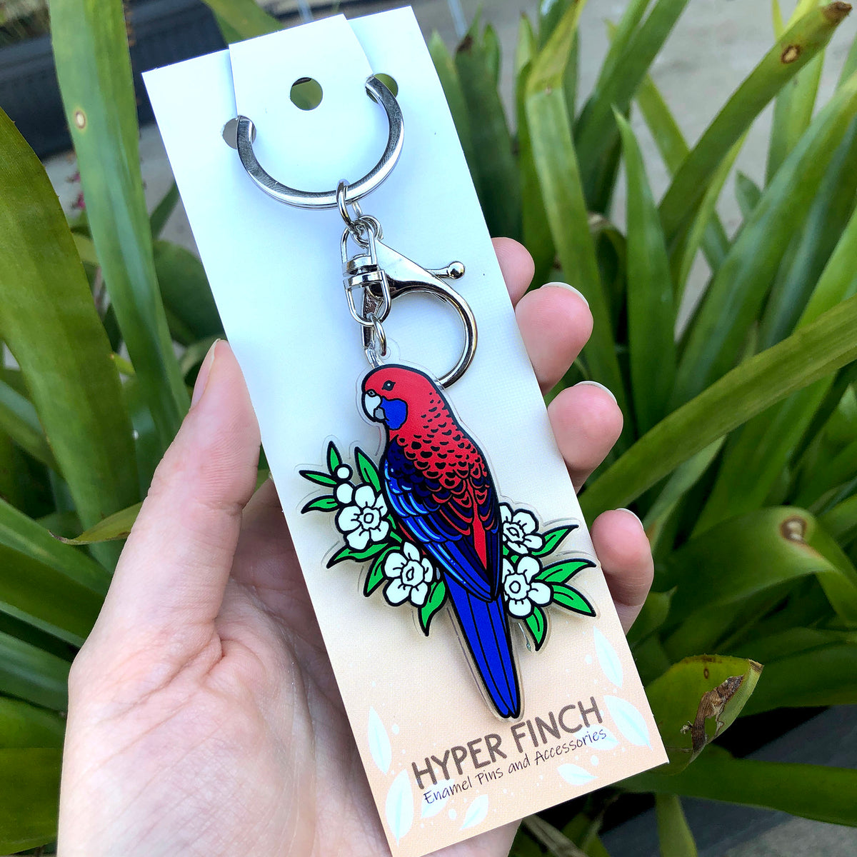 Crimson Rosella Keychain