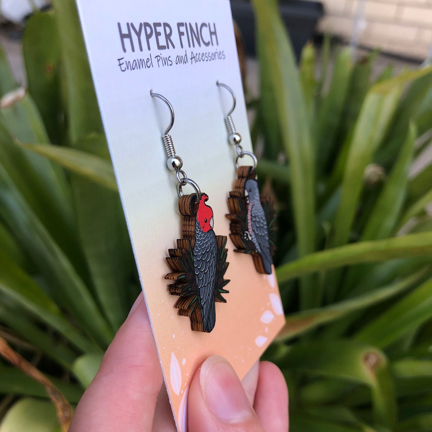 Gang Gang Wooden Earrings