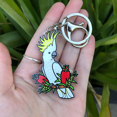 Sulphur Crested Cockatoo Keychain