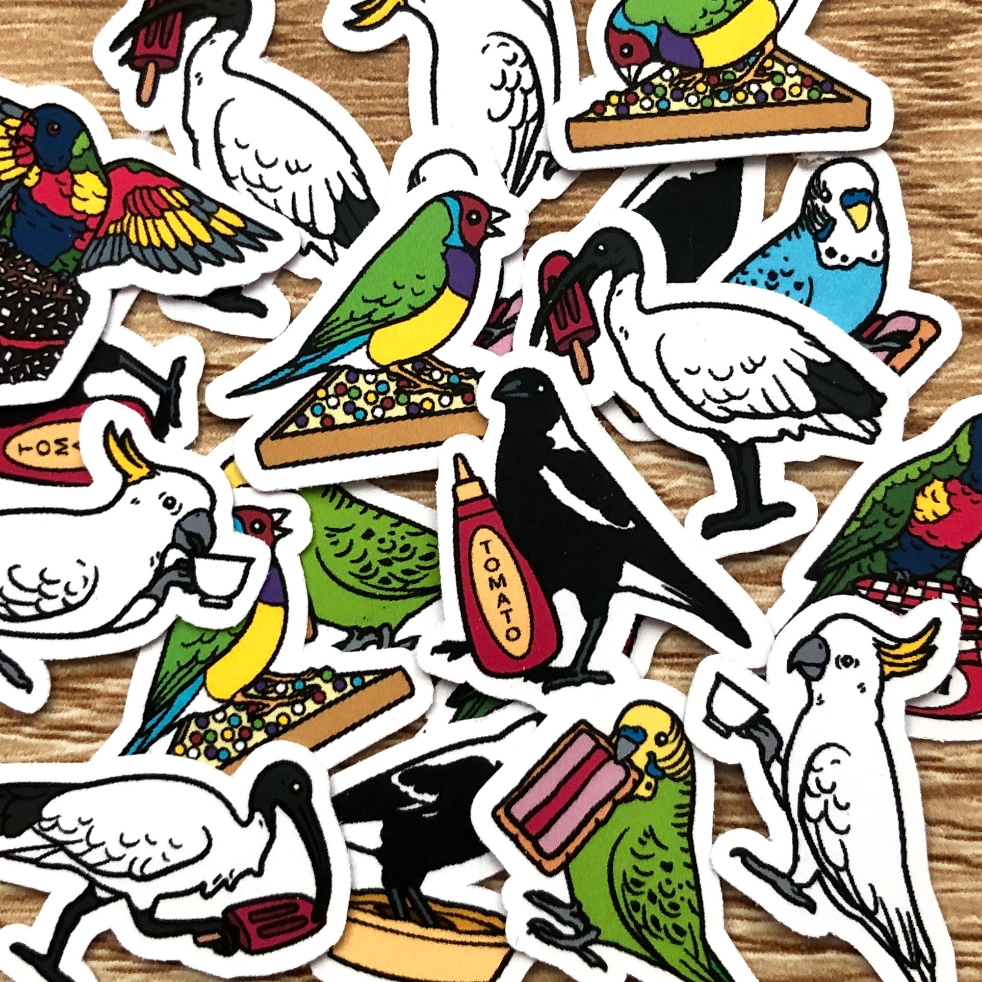Birdy Brunch Mini Sticker Pack (20 pack) – Hyper Finch