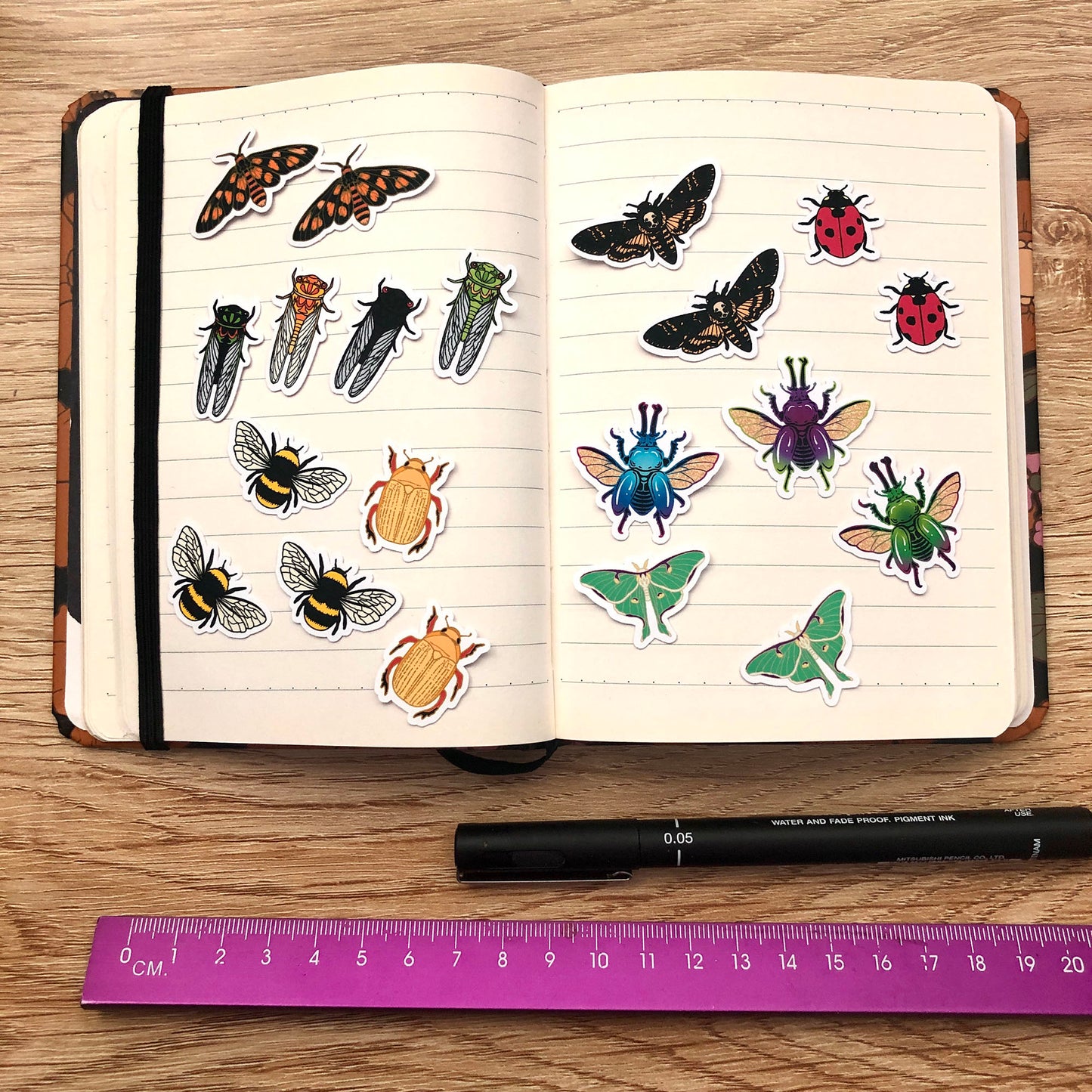 Mixed Insect Mini Sticker Pack (20 pack)