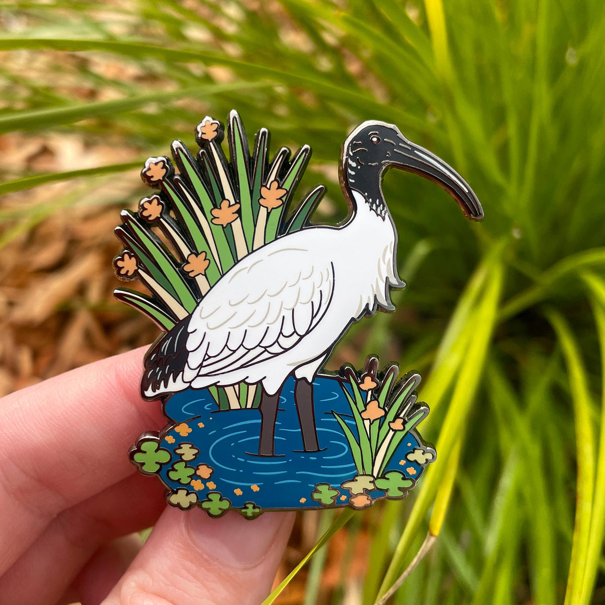 Australian White Ibis Enamel Pin