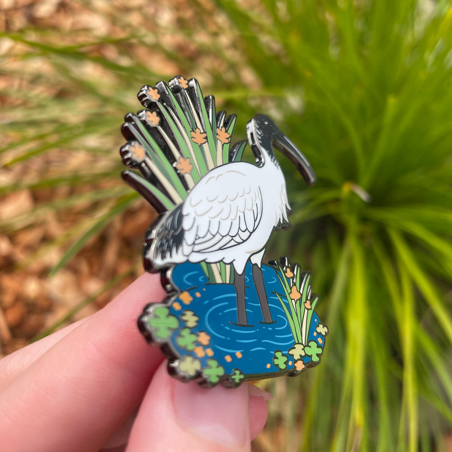 Australian White Ibis Enamel Pin