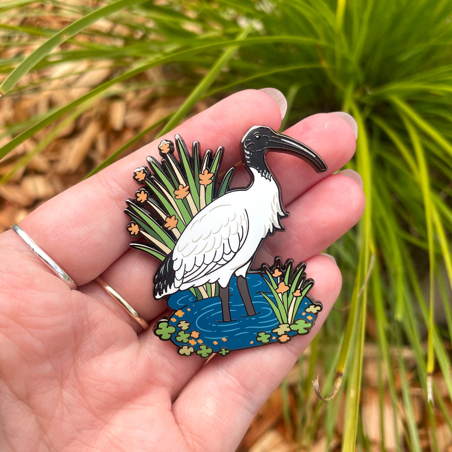 Australian White Ibis Enamel Pin