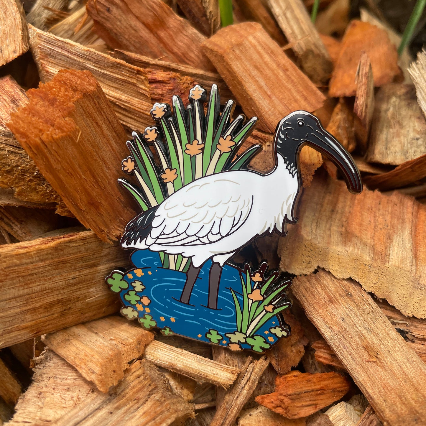 Australian White Ibis Enamel Pin